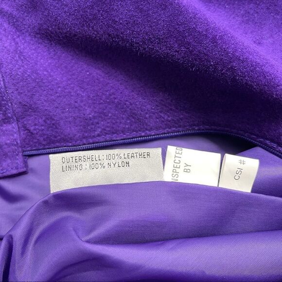 Global Identity G-III Purple Suede Skirt 7/8 - Picture 7 of 13